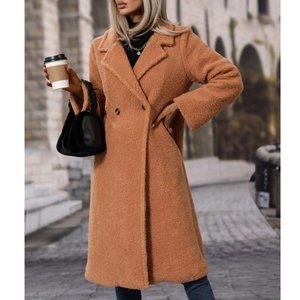 Teddy Long Coat Size M Shein